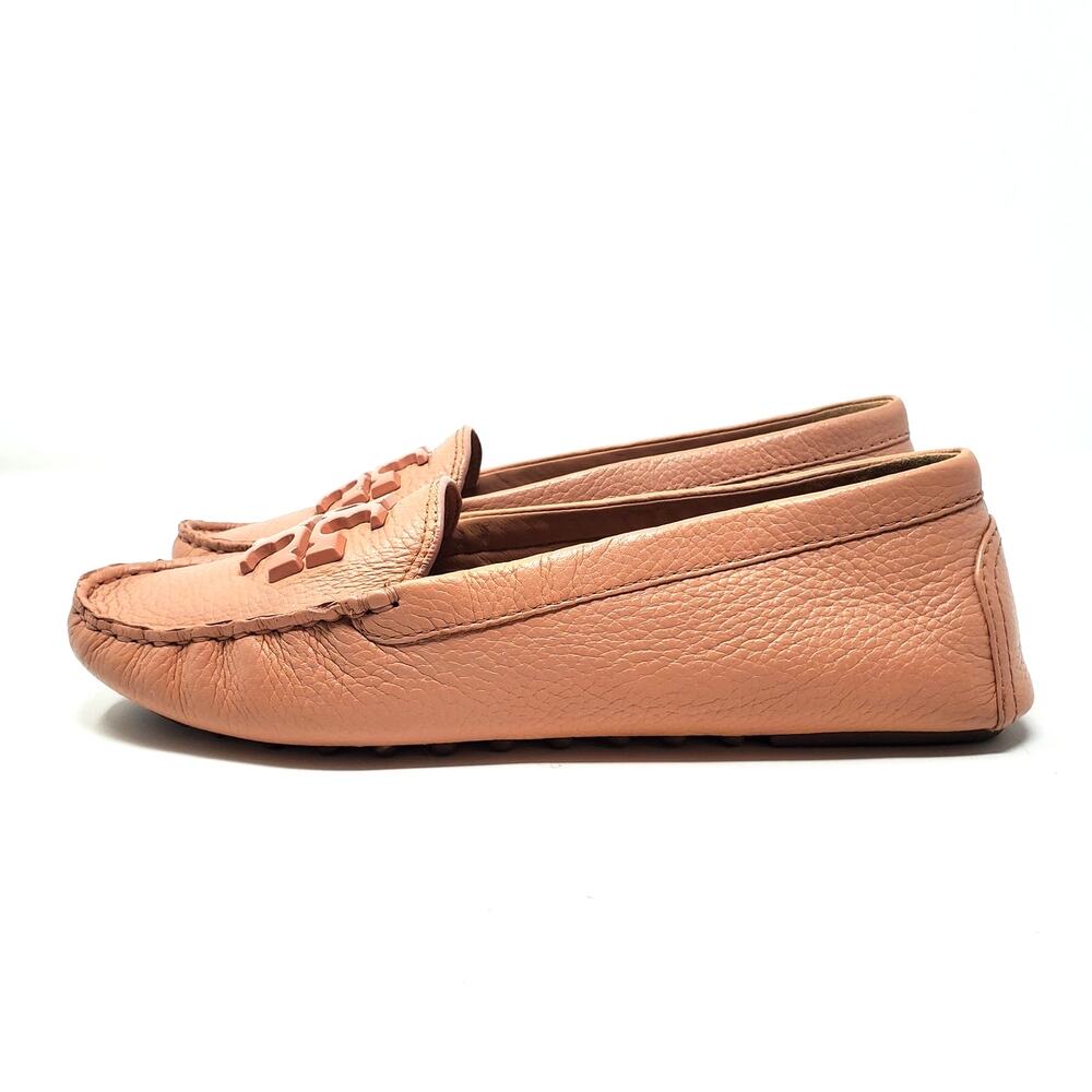 Tory Burch Peach Leather Loafers - Picture 2 of 9